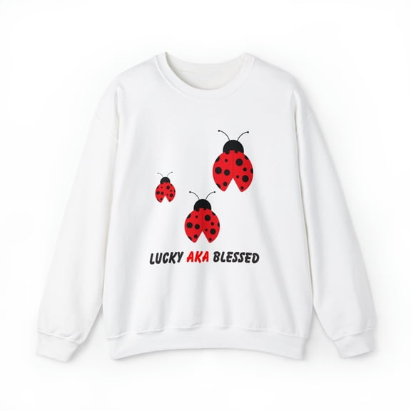 Lady Bug Lucky aka Blessed  - Unisex Crewneck Sweatshirt