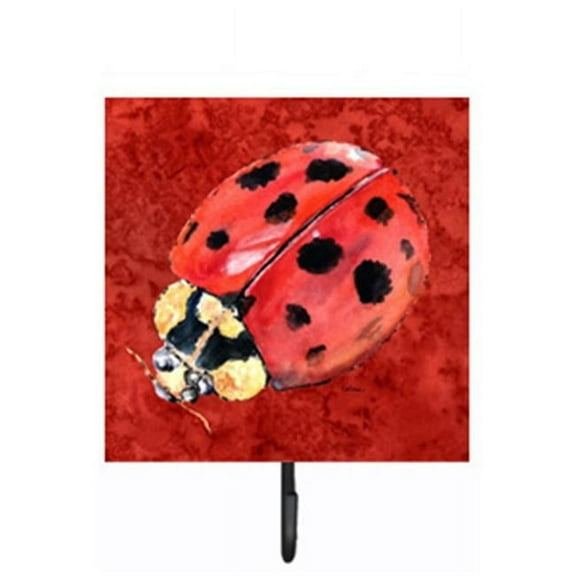 Lady Bug on Deep Red Leash Or Key Holder