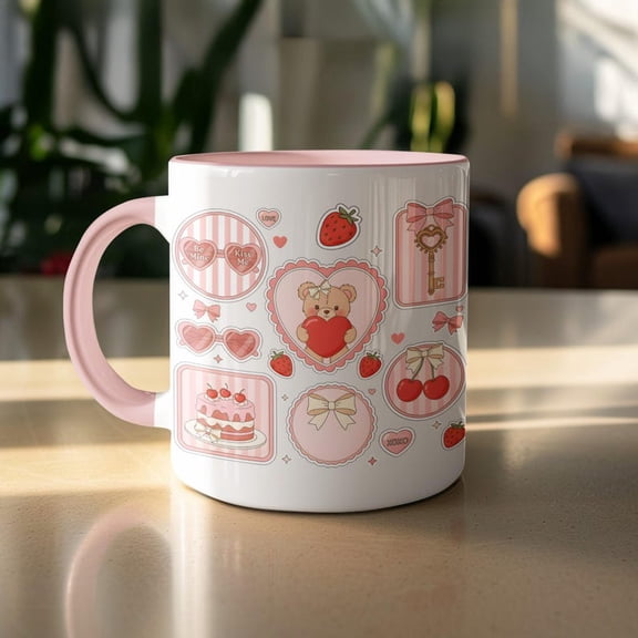 Lady Bugs S1HAmR1OCk Mug, Ladybird Beetles Cup, Lady Bug Graphic, St. Patrick's Day Coffee Mug, Feast Of Saint Patrick, Clover Leaf Design