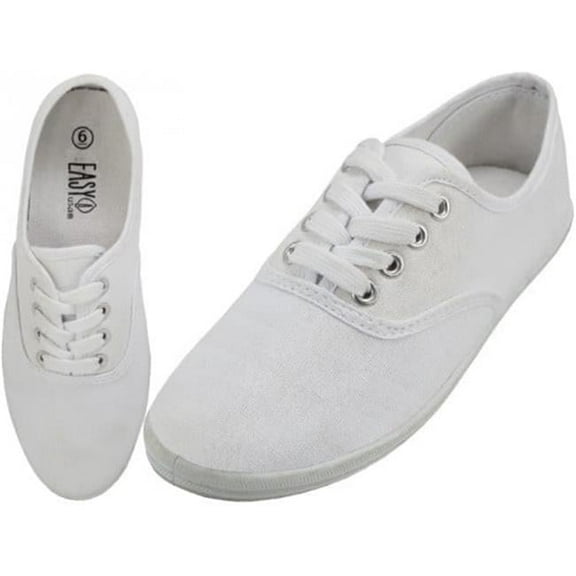 Lady Canvas CVO Shoe - White, 24 Pairs