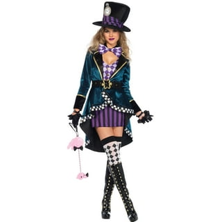 Tween Mad Hatter Halloween Costume Bundle Dress & Accessories - 14