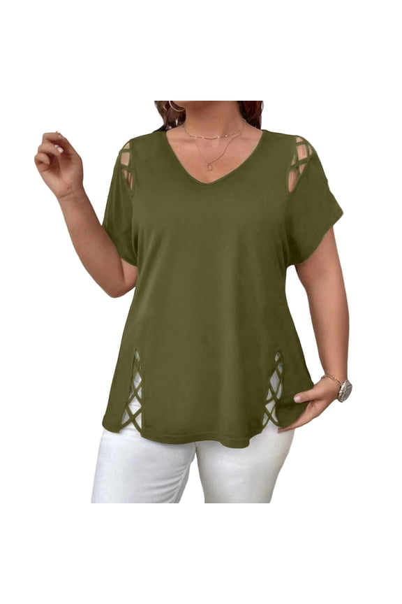 Lady Chic Shirt French Elegant Comfy Work Clothes Perfect for Summer Office Lady Blouses Sweet Spice Personality Style Women's Clothes Roupas Feminina Green 4XL