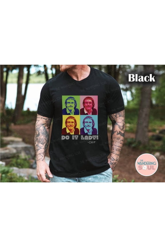 Do It Lady Chit Colorful Graphic Tee, Pop Art Unisex Shirt, Casual T-Shirt, Unique Gift for Her, Fun Retro Clothing, Creative Everyday Wear,Black Color,Size 2XL