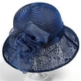 thumbnail image 1 of Lady Church Derby Dress Cloche Hat Elegant Fascinator Organza Floral Tea Women Cute Soft Lightweight Hat for Daily Travel Party Wedding, 1 of 3