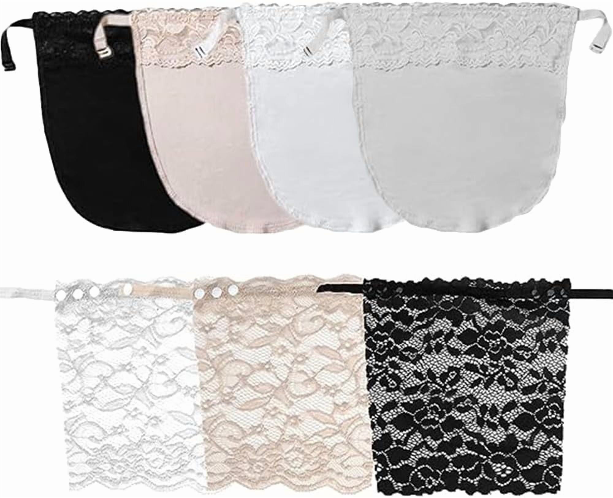 Modesty Overlay Lady Clip-on Mock Camisole Bra Insert, 7 PCS Overlay Modesty Panels ...