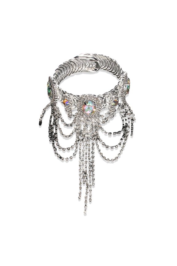 Lady Colorful Crystal Vintage Personality Wrist Cuffs for Weddings and Dates