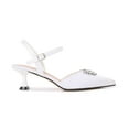 thumbnail image 1 of Lady Couture CLASSY Satin Jewel Ornament Sandal, White, 9, 1 of 5
