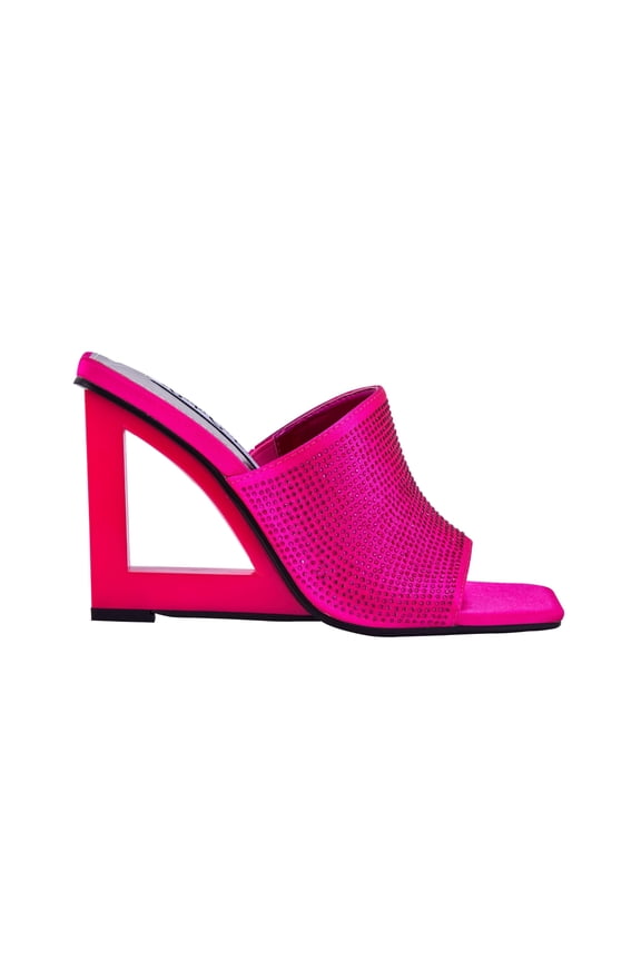 Fuego One Pice Slide With A Hollow Wedge, Fuchsia, 11