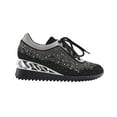 thumbnail image 1 of Lady Couture Jackpot Glitz Fashion Athletic Sneaker On A Spring Look Wedge, Black. 10, 1 of 5