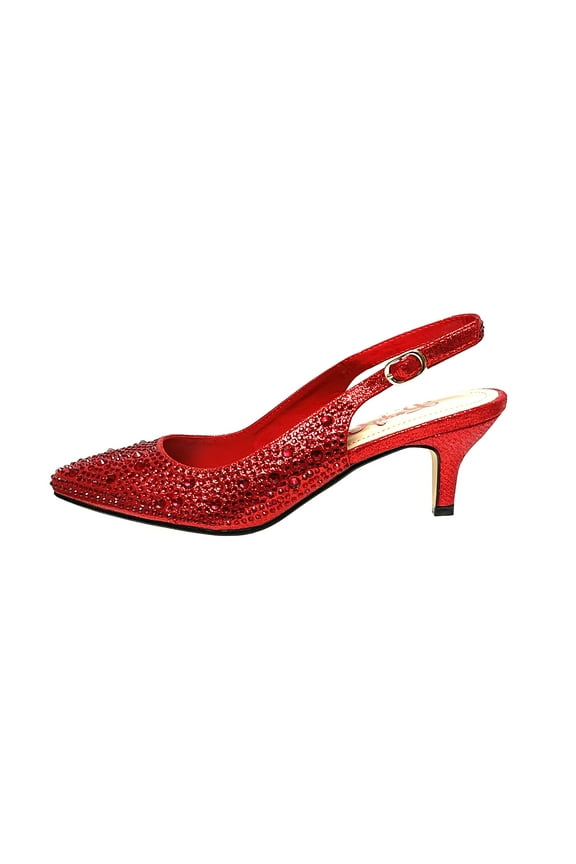 Women's Sling Back Dressy Shoe, Onyx Red 35