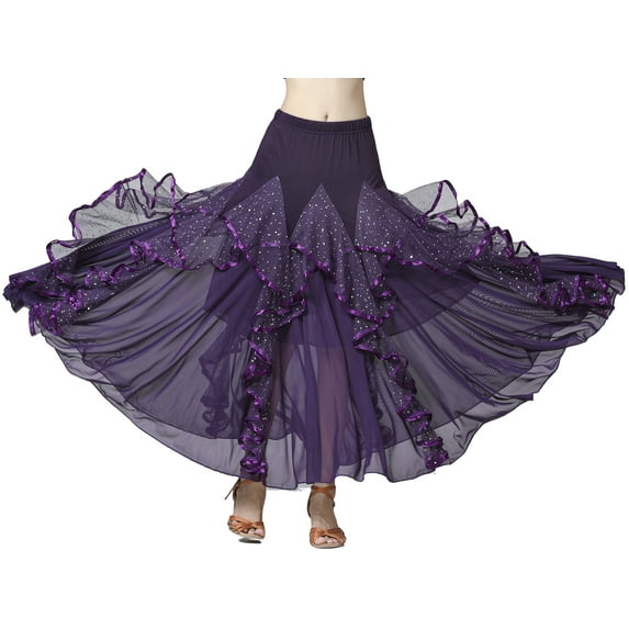 Lady Dance Clothing Skirt for Ballroom Morden Smooth National Standard Dancing