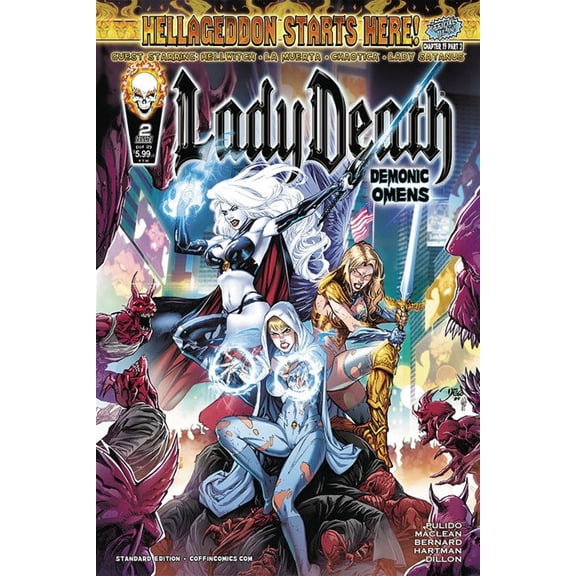 Lady Death: Demonic Omens #2A VF ; Coffin Comic Book