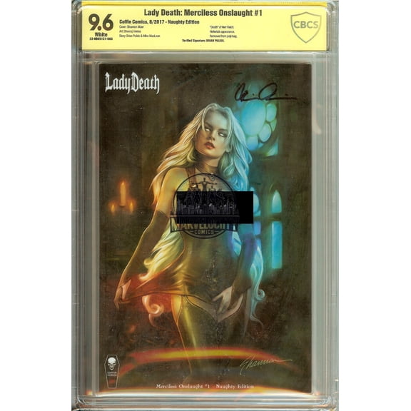 Lady Death Merciless Onslaught #1  CBCS 9.6 Signed Brian Pulido
