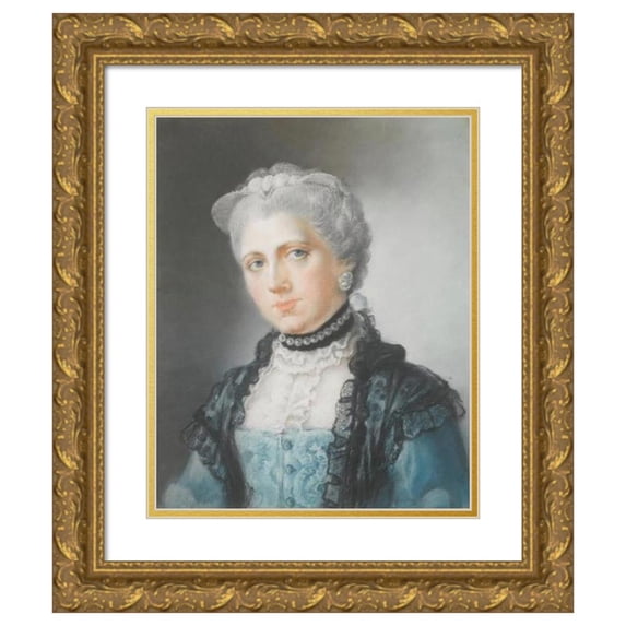 Lady Diana Beauclerk 12x14 Gold Ornate Wood Frame and Double Matted Museum Art Print Titled - Portrait of Elizabeth, Countess of Waldegrave (1760-1816)