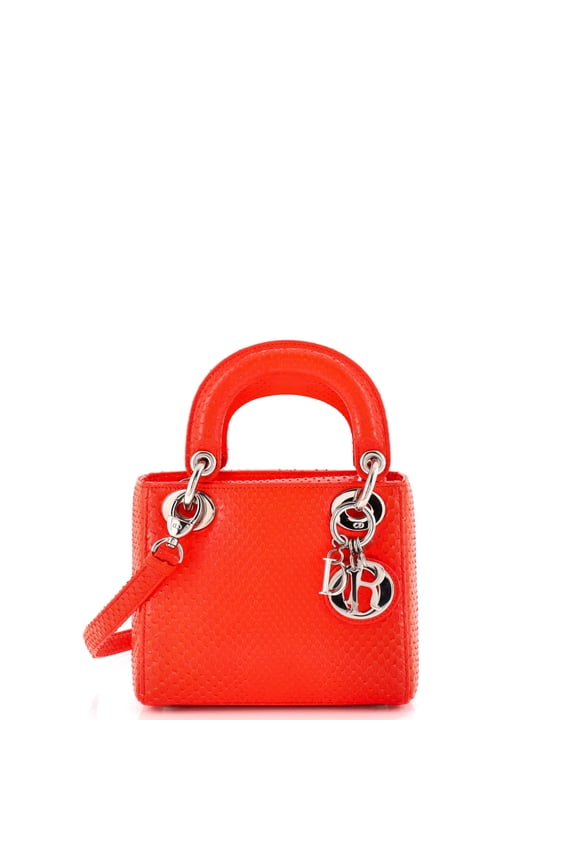 Lady Dior Bag Python Mini By Rebag