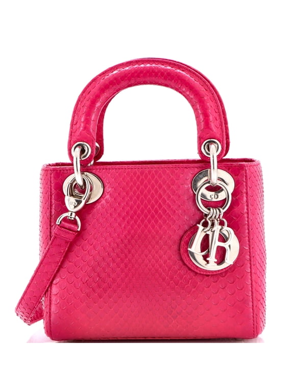 Lady Dior Bag Python Mini By Rebag