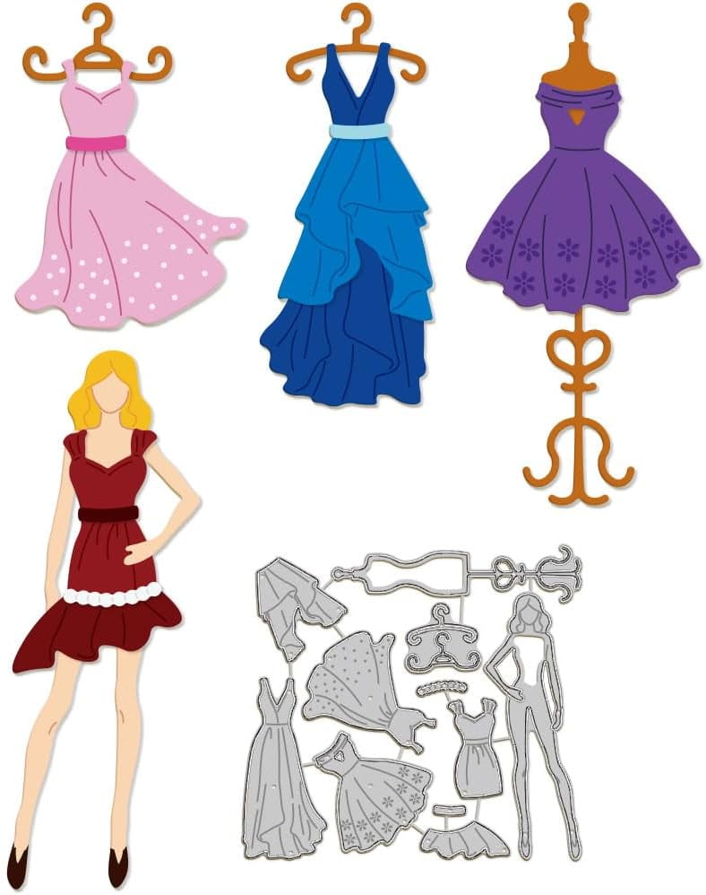 princess dress die cut Frantic Stamper Precision Die - Princess Dress (set of 4 dies) **CLEARANCE