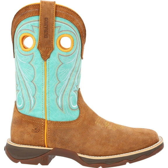 Lady Durango Women's Dusty Brown & Sky Blue Western Boot