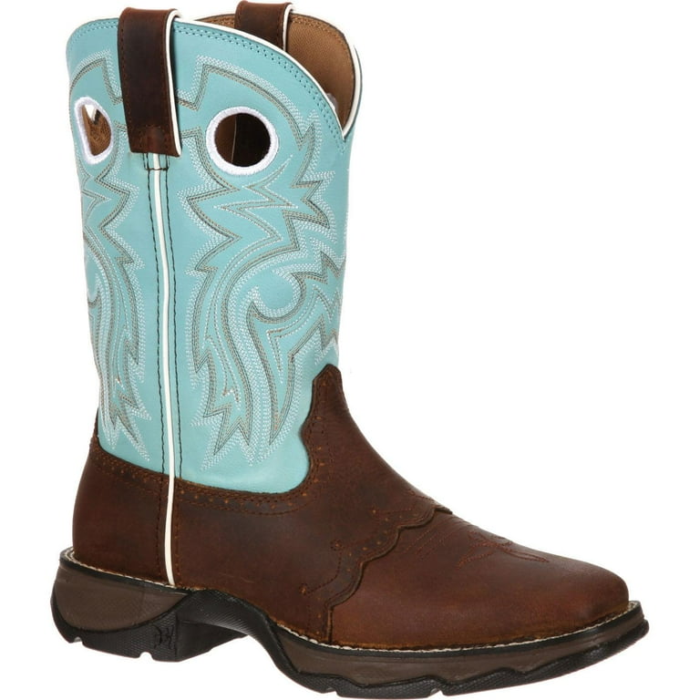 Lady Durango Women s Powder n Lace Saddle Western Boot Size 9.5 M