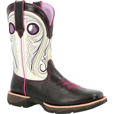 Lady Durango Women's Raven Black & White Western Boot