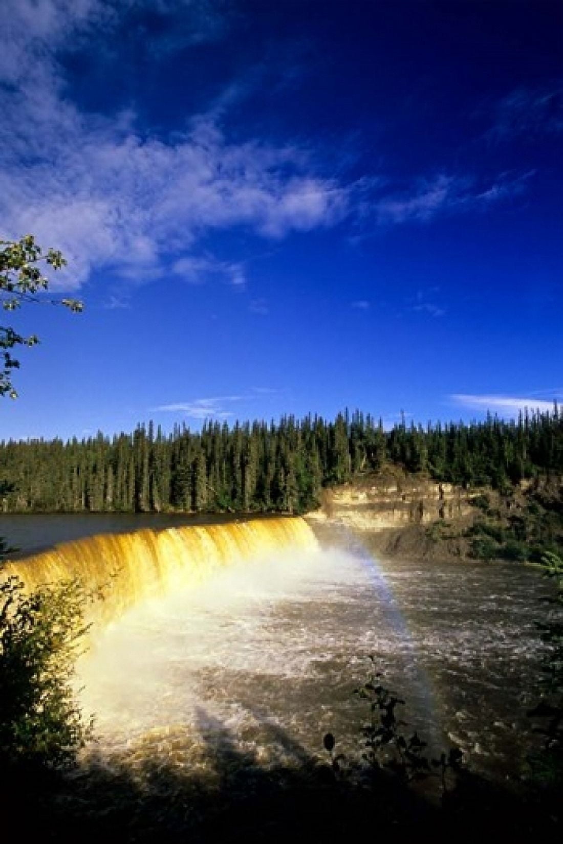 Lady Evelyn Falls Territorial Park Canvas Art - Michael DeFreitas DanitaDelimont (24 x 36)