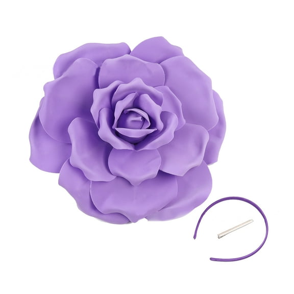 Lady Fascinator Elagant Headband Oversized Rose Headdress for Makeup Party Masquerades Flapper Cosplay