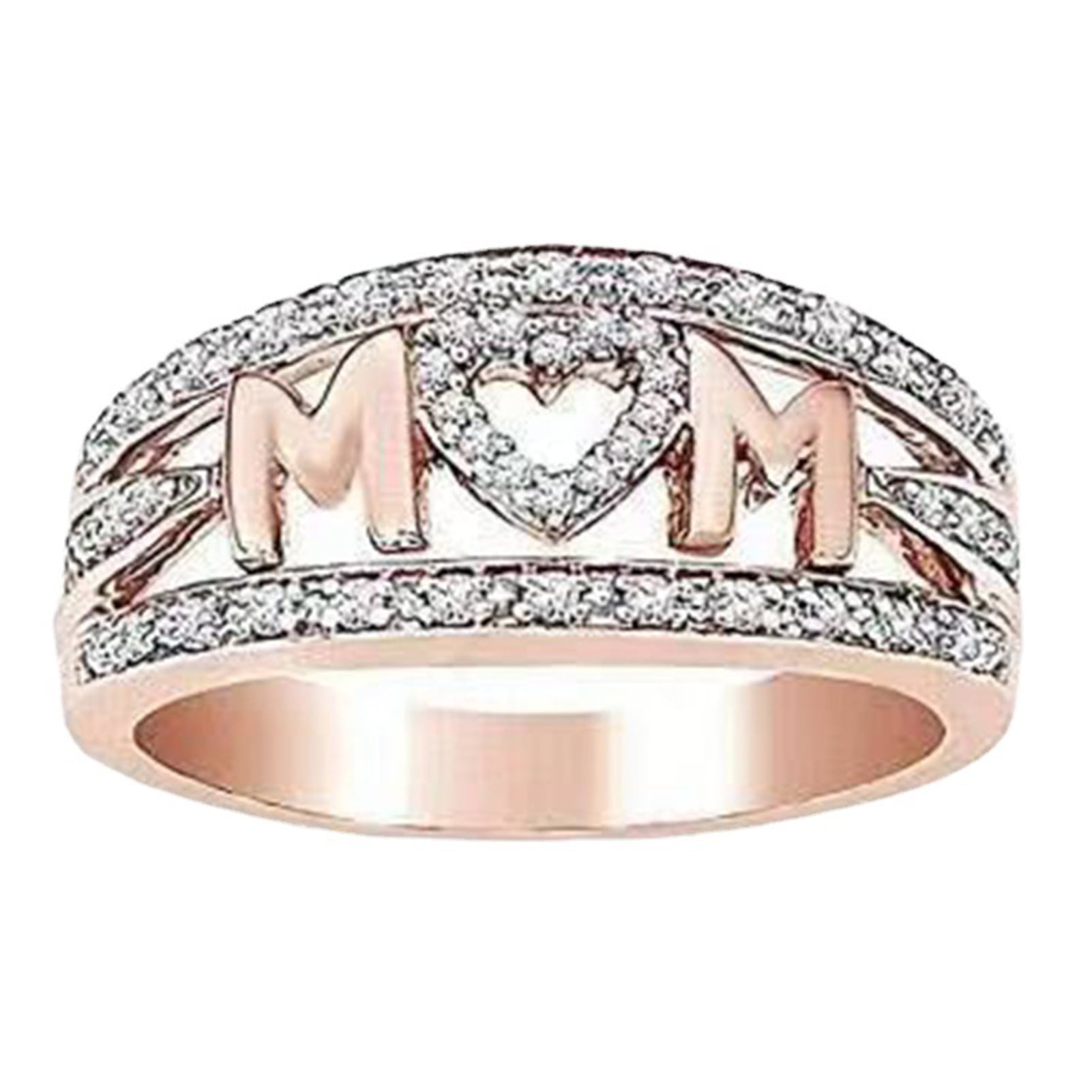 Lady Finger Ring Exquisite Rhinestone Alloy Stainless Female Ring for