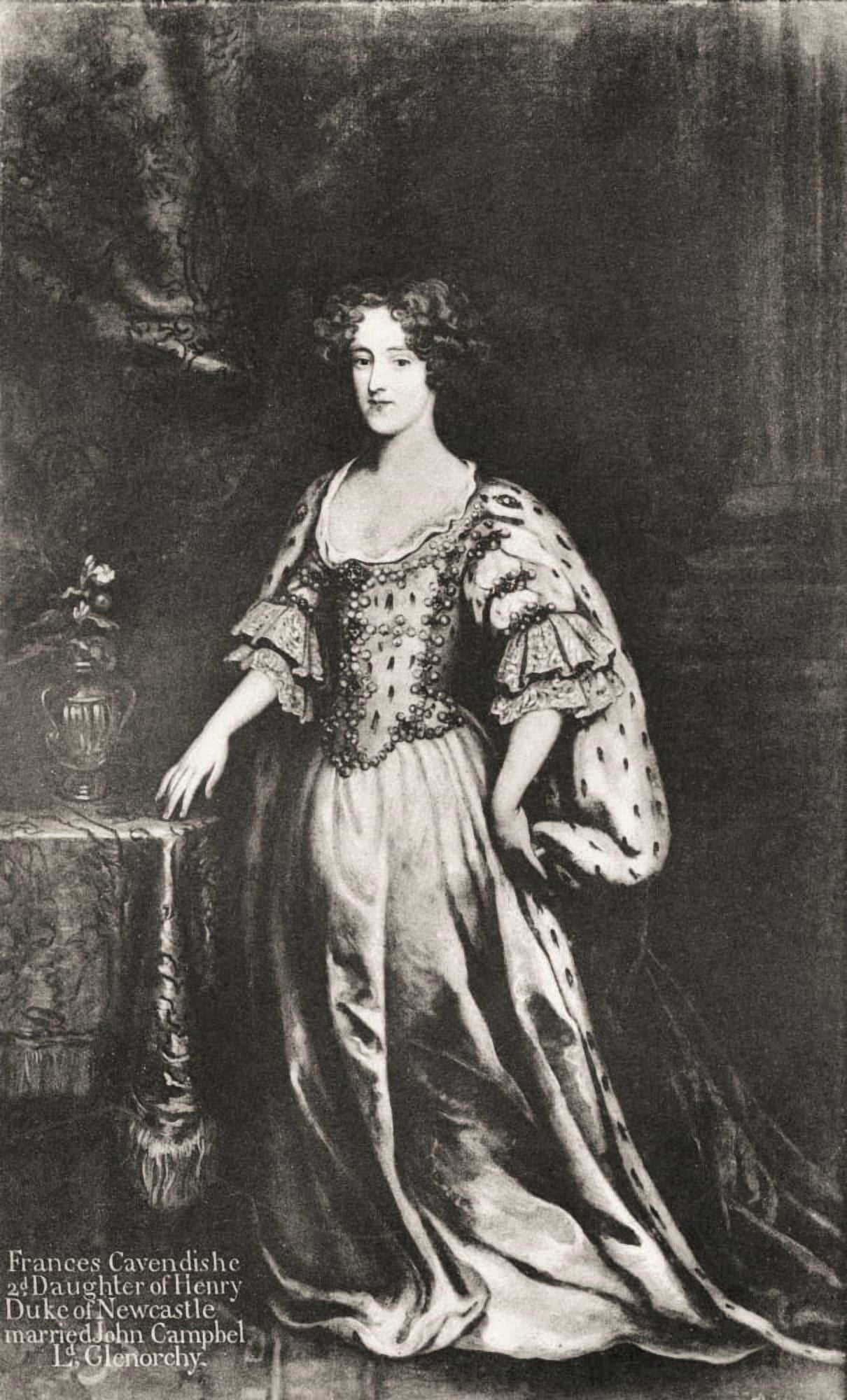 Lady Frances Cavendish Lady Glenorchy 1660 - 1691 Wife of John Campbell 2nd Earl of Breadalbane and Holland After a contemporary work Canvas Art - Ken Welsh Design Pics (11 x 18)