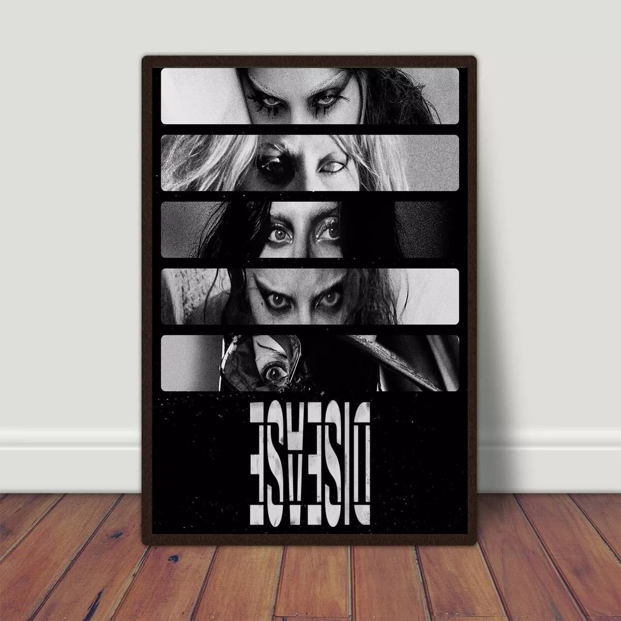 Lady Gaga Disease Artwork Cover Black And White Poster - Walmart.com