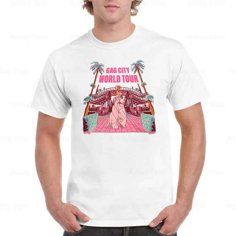 Lady Gaga Gag City World Tour Chromatica Ball Fan T-shirt up to