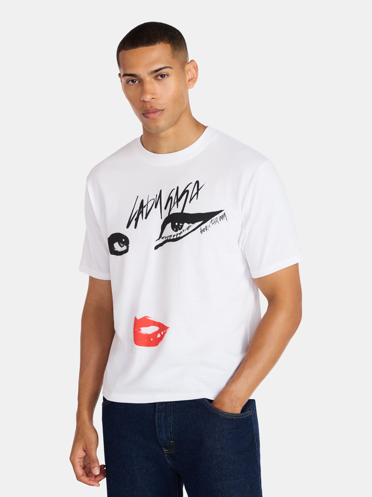 Lady Gaga Oversized Boxy Fit Pride Graphic Tee, Men's Sizes XS-3XL