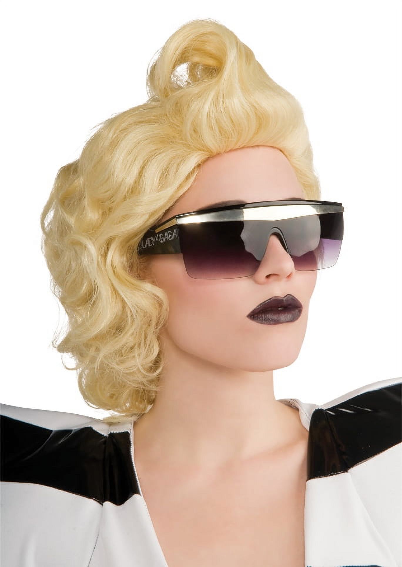 Lady Gaga Men's Lady Gaga Retro Glasses Costume Accessory Black - image 1 of 2