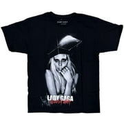 LADY GAGA Men's Official Merchandise Bloody Mary Song Portrait Print Tee T-Shirt (X-Small, Black)