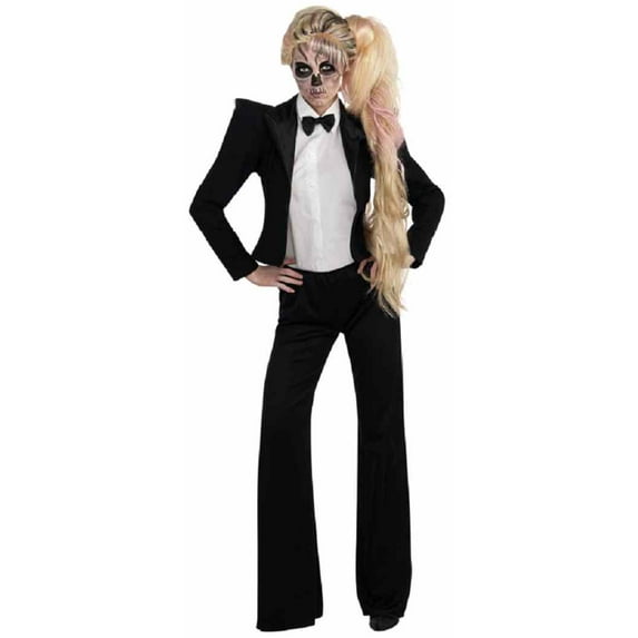 Lady Gaga Small 6-10 Deluxe Born This Way Skeleton Tuxedo Costume