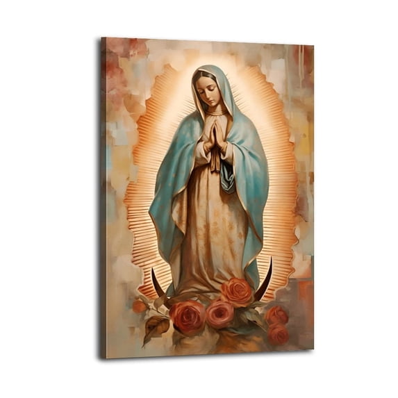 Our Lady of Guadalupe Canvas Wall Art Christian Wall Decor Virgin Mary ...