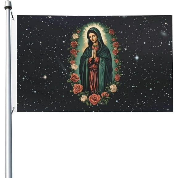 Our Lady of Guadalupe Saint Virgin Mary Religious House 3x5 Double Sided Flag Fade Resistant Banner Polyester Flag with 2 Brass Grommets For Indoor Outdoor70
