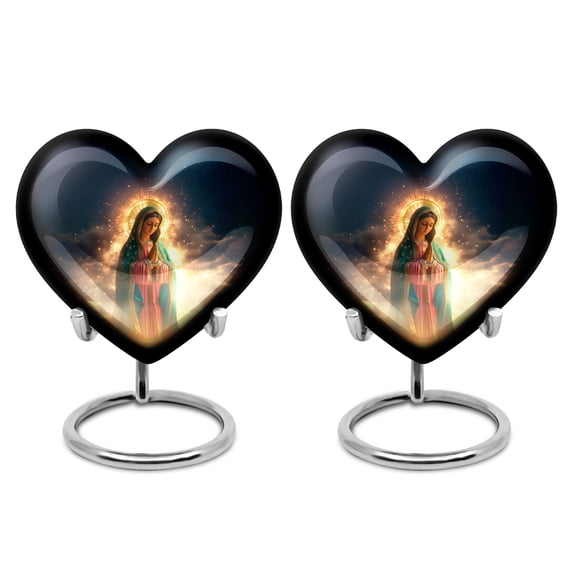 Lady Of Guadalupe Urn for Ashes for Women, Adult Urns for Human Ashes Women, Cremation Urns for Adults Humans, Small Urn for Ashes Keepsake(Size - 3inch, 2 Pcs)