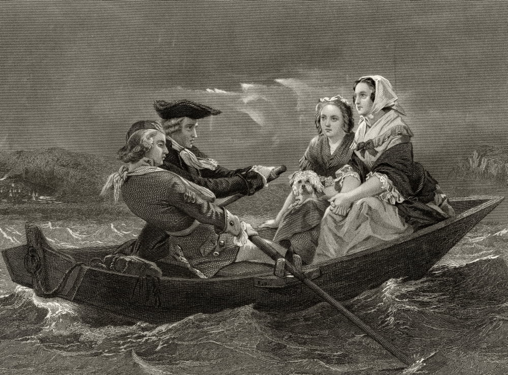 Lady Harriet Ackland On Way To Visit Camp Of Geneal Gates After Alonzo Chappel From Life And Times Of Washington Volume 1 Published 1857 Canvas Art - Ken Welsh Design Pics (16 x 12)