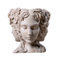 thumbnail image 1 of Hi-Line Gift Ltd. Lady Head Bust Flower Planter Plant Pot, 1 of 3
