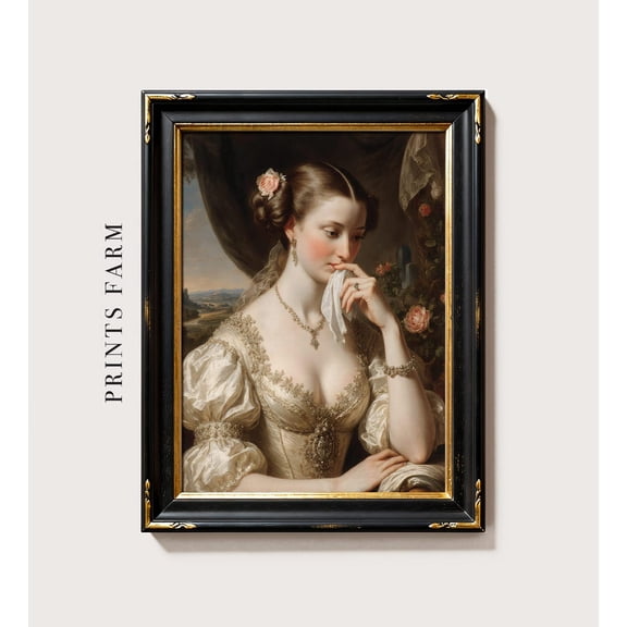 Lady Holding Nose Bathroom Portrait Decor Wall Art