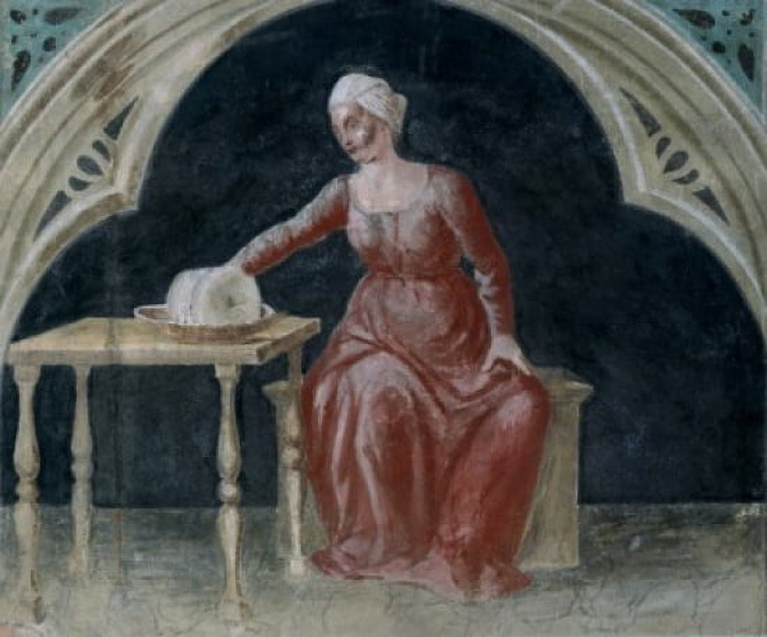 Lady In Waiting Artist Unknown (Italian)(- ) Fresco Palazzo della Ragione Padua Italy Canvas Art - (18 x 24)