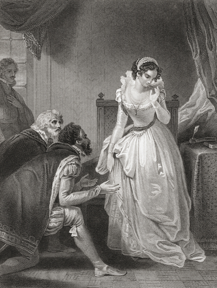 Lady Jane Grey Declining The Throne Lady Jane Grey C1536 Canvas Art - Ken Welsh Design Pics (13 x 17)