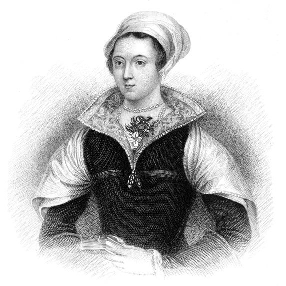 Lady Jane Grey. Nqueen Of England July 9-18 1553. Stipple Engraving English 19Th Century. Print by