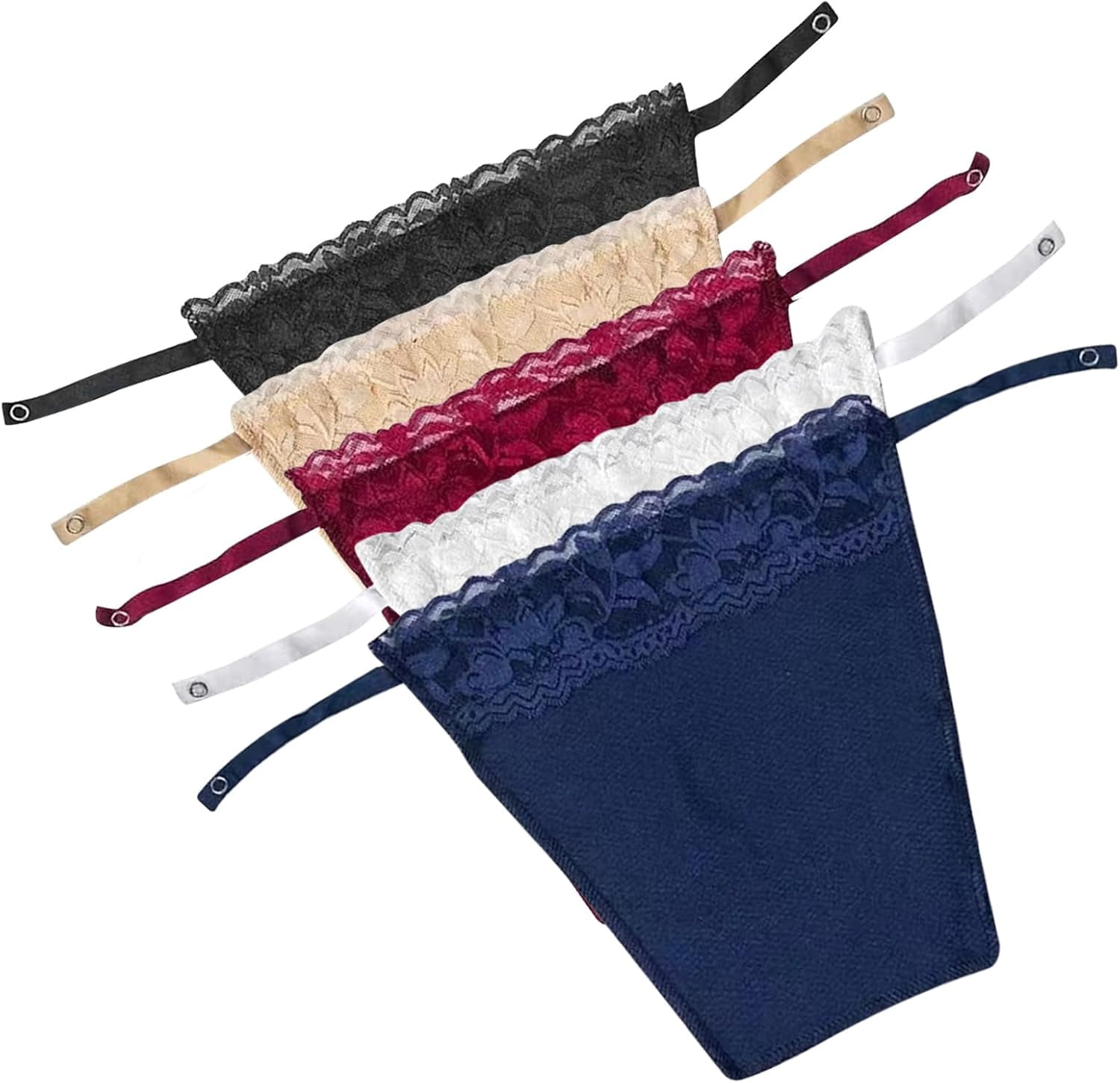 Modesty Overlay Lady Lace Clip-on Mock Camisole Bra Insert Overlay Modesty Panel Vest ...