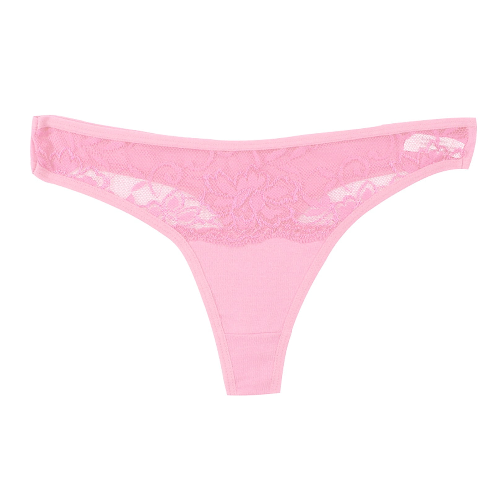 Seductive light pink lace thong