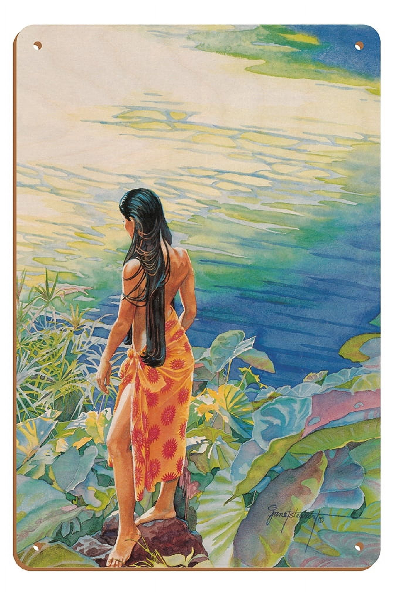 Lady at the Lagoon (Ka Wahine Ma Ka Loko Kai) - Hawaiian Woman