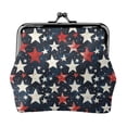 thumbnail image 1 of Lady Leather Wallet Zero 4.13 X 4.52 In Three-Dimensional Buckle Design Small Portable Easy Opening And Closing Independence Day Theme Star (10), 1 of 5