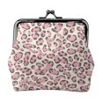 thumbnail image 1 of Lady Leather Wallet Zero 4.13 X 4.52 In Three-Dimensional Buckle Design Small Portable Easy Opening And Closing Leopard Skin Print Style Pink_4, 1 of 5