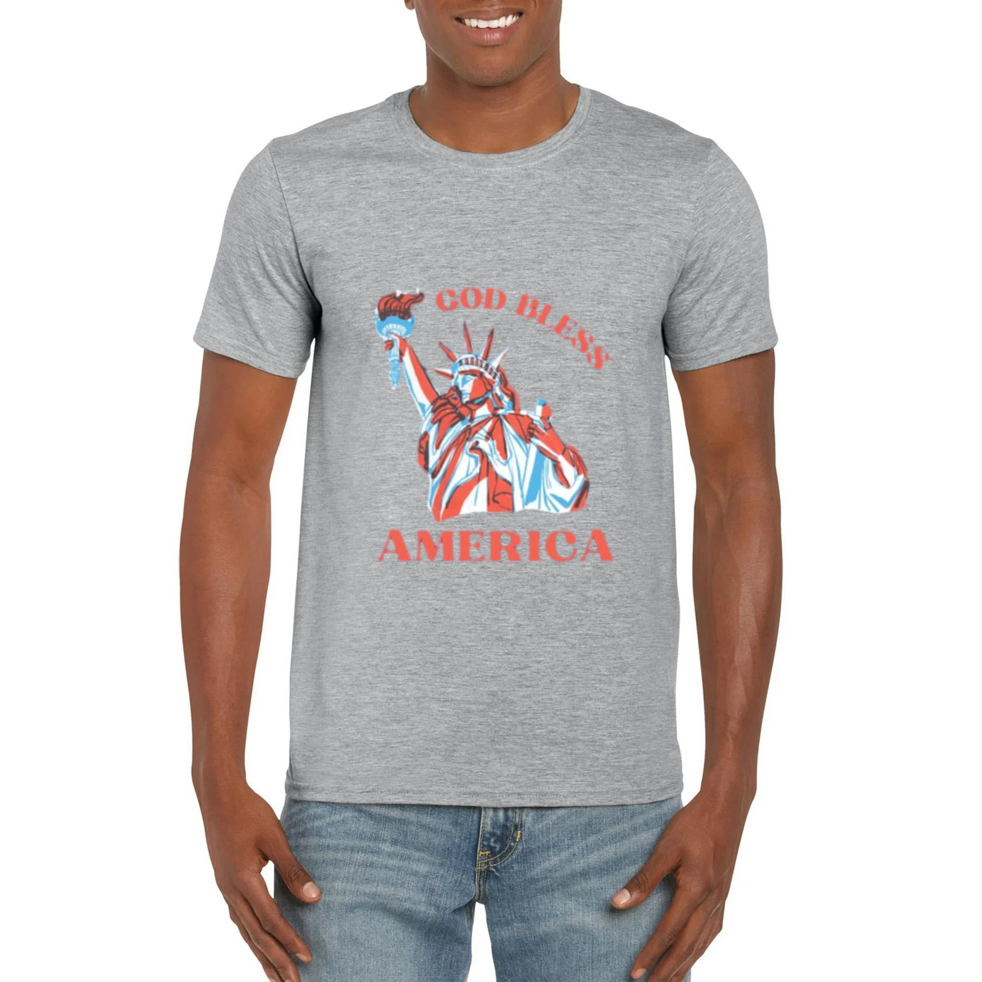 Lady Liberty God Bless America USA Patriotic Statue NYC T Shirt for men women up to size 5XL Lady Liberty God Bless America USA Patriotic Statue NYC T Shirt for men women up to size 5XL