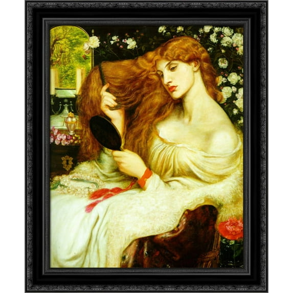 Lady Lilith 20x23 Black Ornate Wood Framed Canvas Art by Rossetti, Dante Gabriel